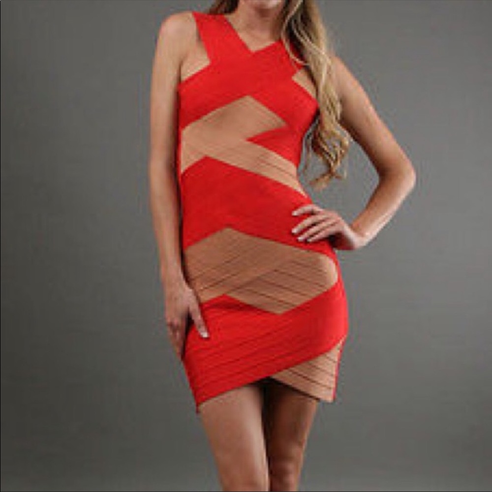 Stretta Sofia Signature Bandage DR. red and tan